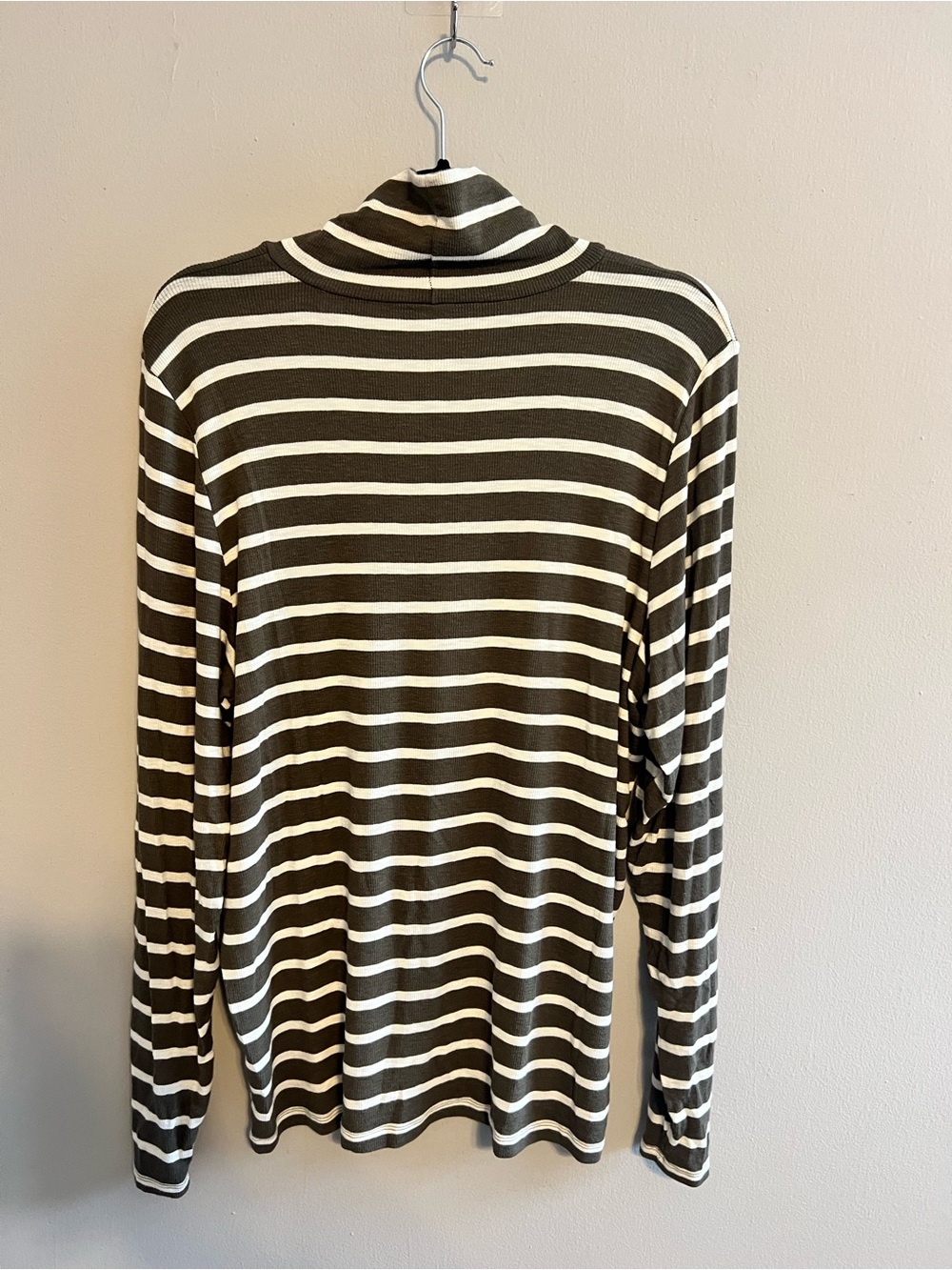 aerie - Lightweight Turtleneck - Olive/Cream | Women’s XXL